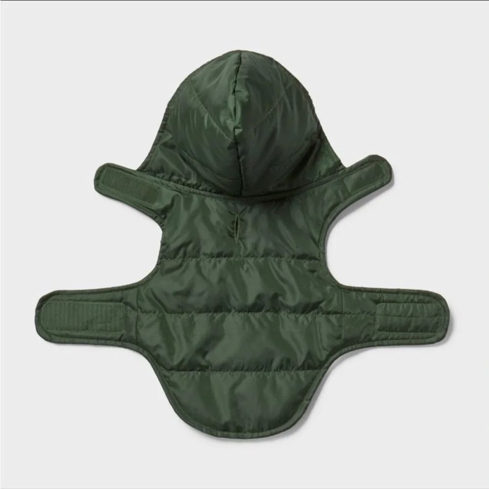 Target Classic Dog Puffer Vest Size Small Wondershop Dark Green Jacket like new